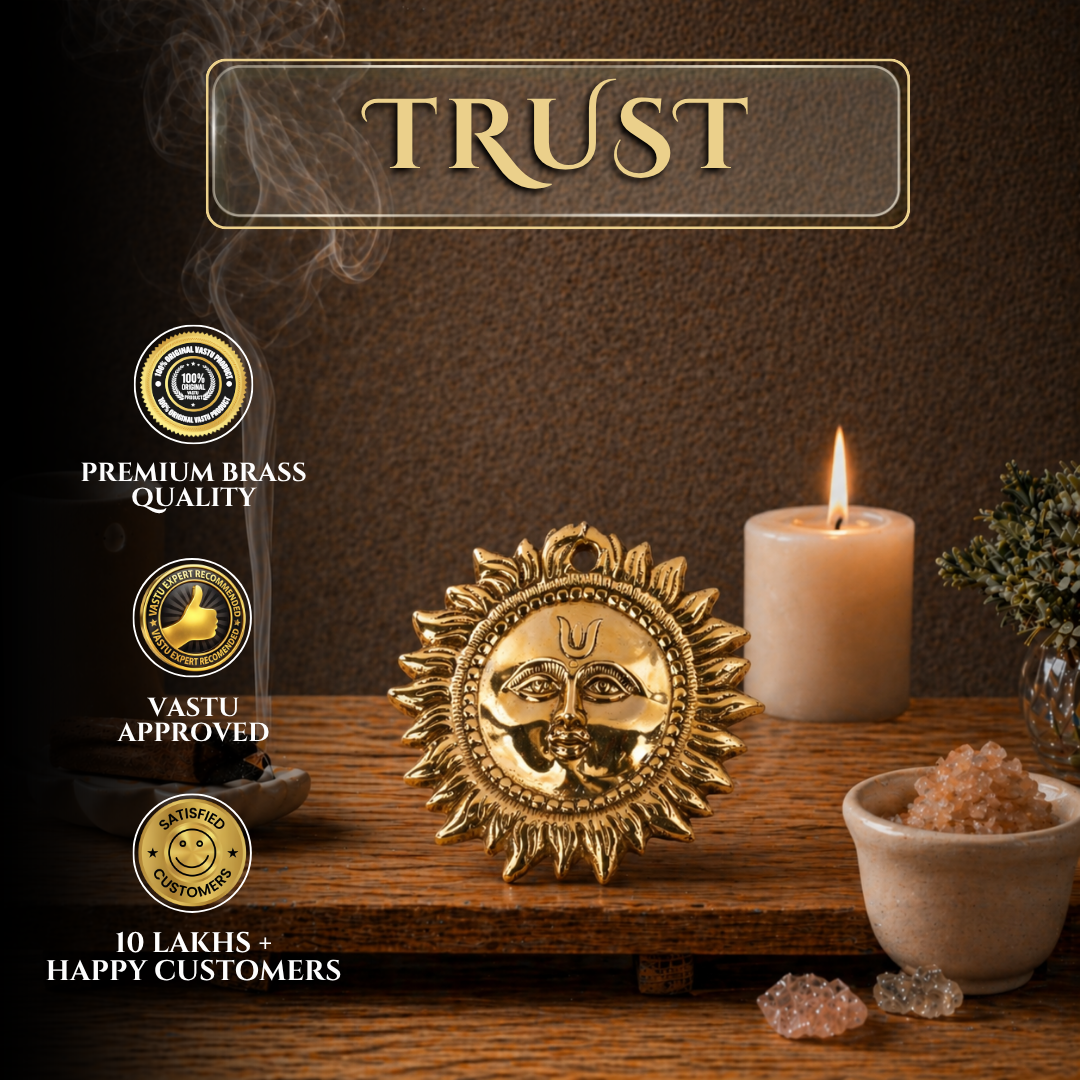 BRASS SMALL SUN STATUE 01