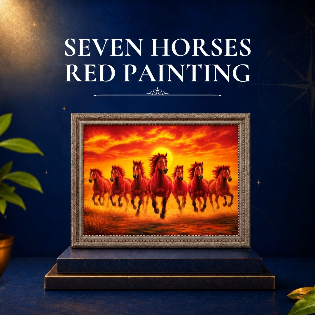 Seven Horses Red Painting