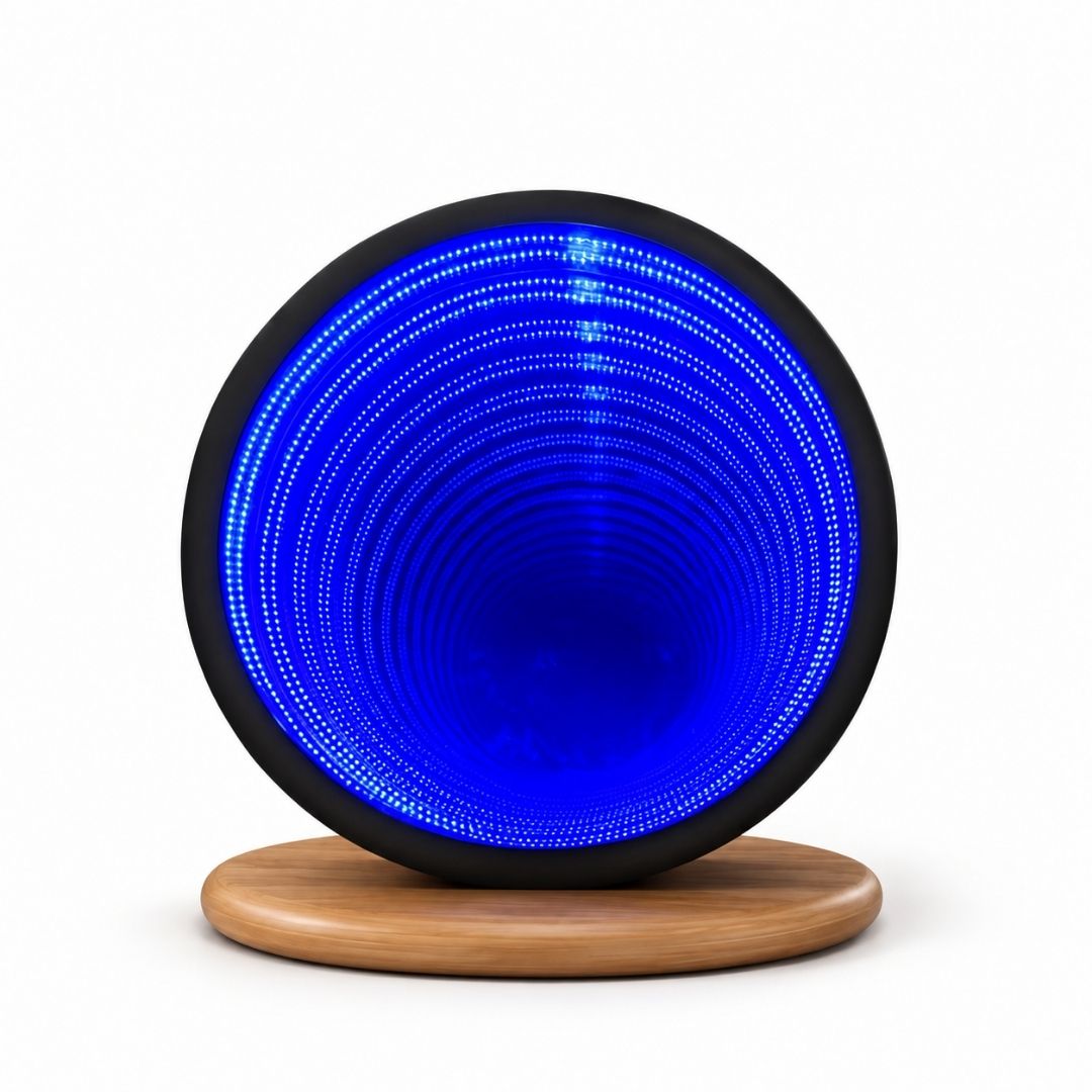 Wooden Frame Infinity Flooring Mirror