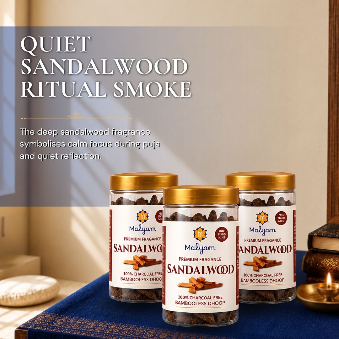 Sandalwood Premium Dhoop Cones Pack of 3