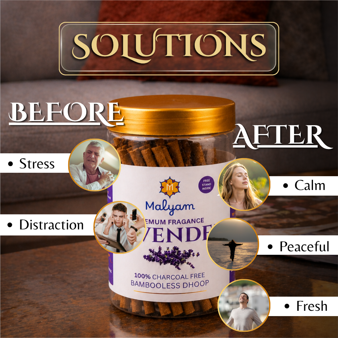 Lavender Premium Dhoop Sticks – Bambooless | Pack of 3