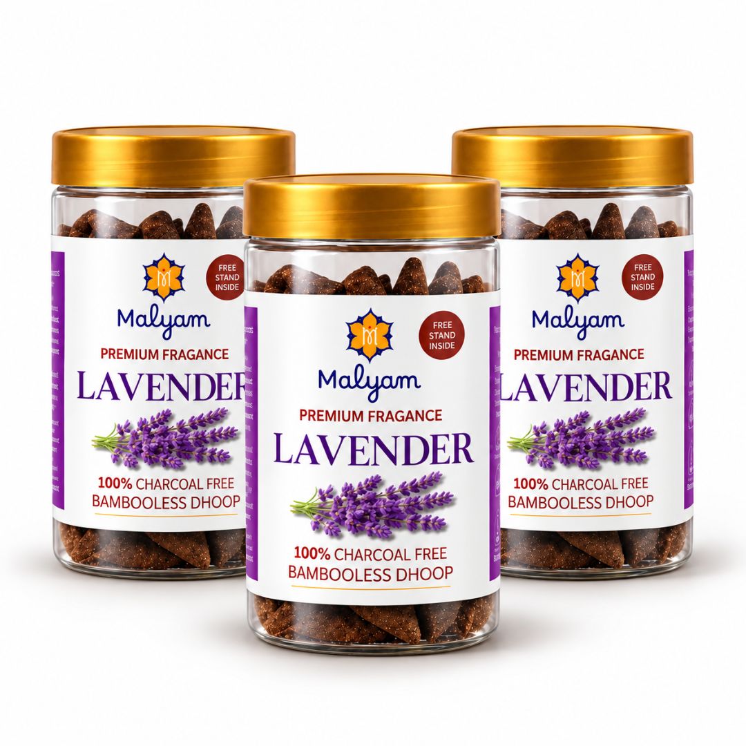 Lavender Premium Dhoop Cones Pack of 3