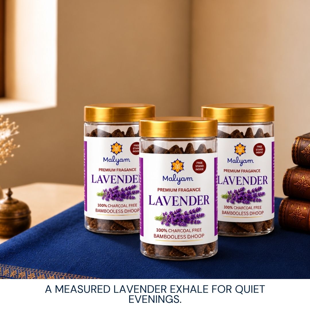Lavender Premium Dhoop Cones Pack of 3