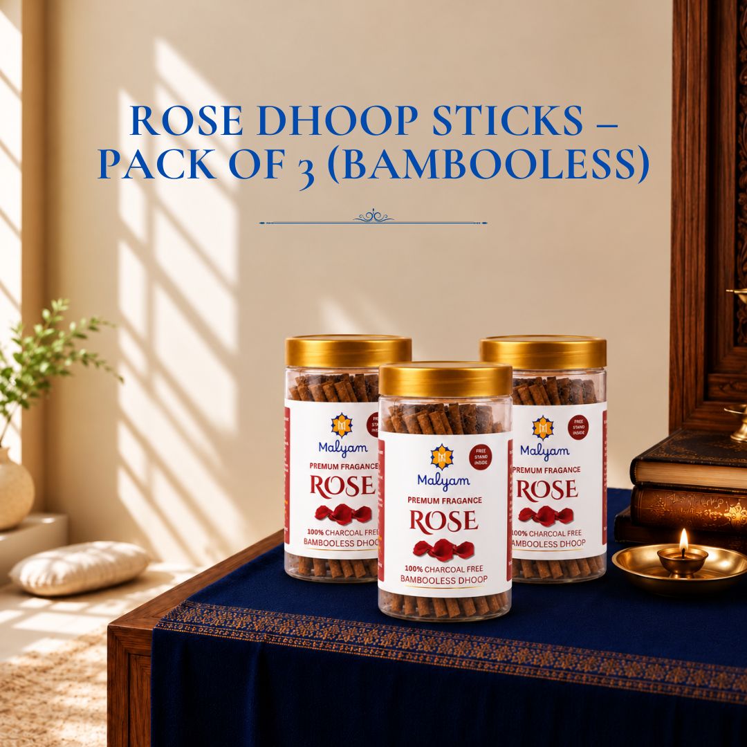 Rose Dhoop Sticks – Pack of 3 (Bambooless)