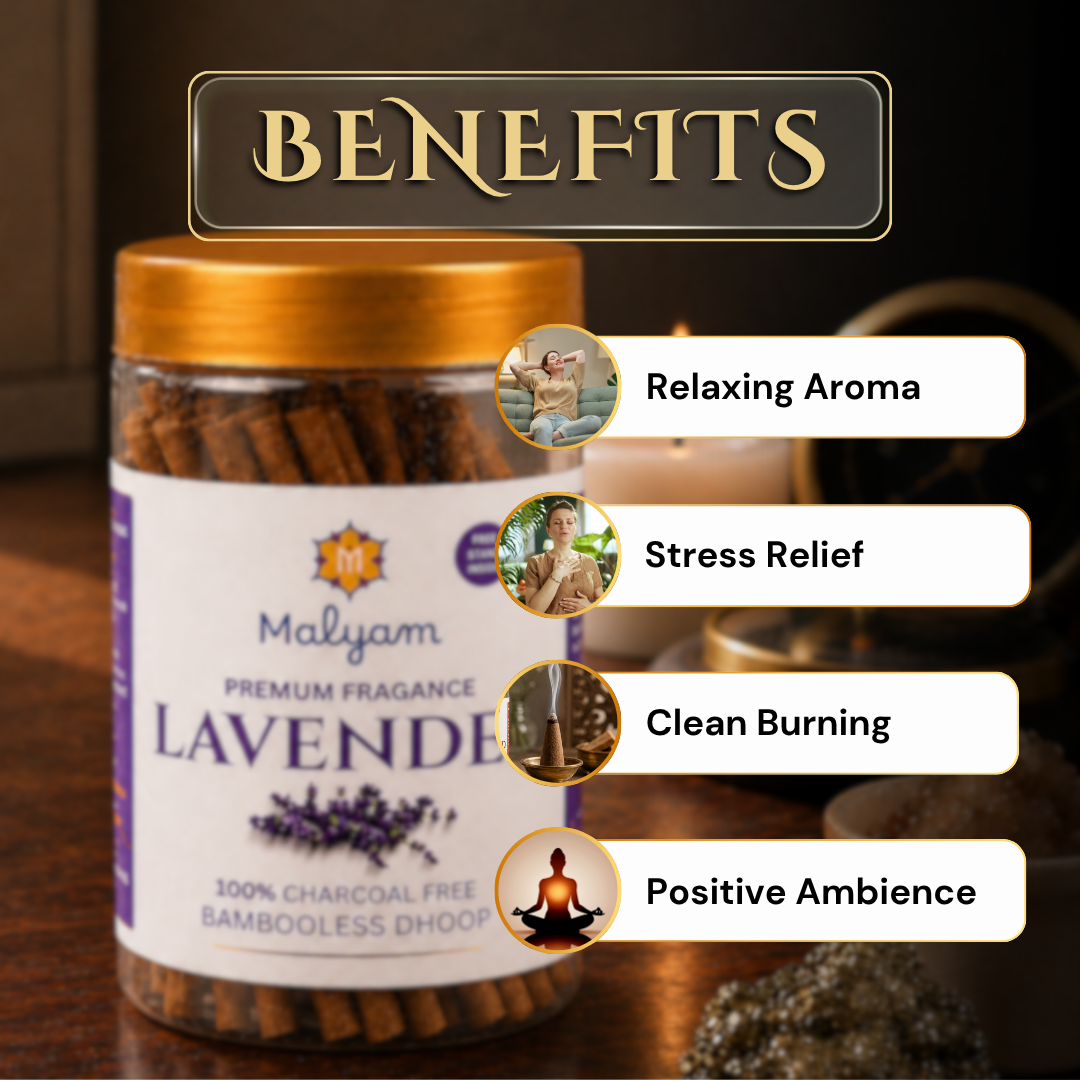 Lavender Premium Dhoop Sticks – Bambooless | Pack of 3