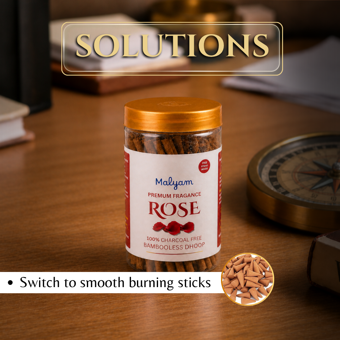 Rose Dhoop Sticks – Pack of 3 (Bambooless)