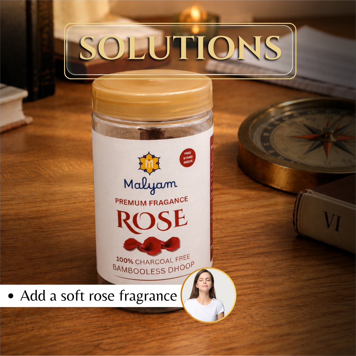 Rose Premium Dhoop Cones – Pack of 3