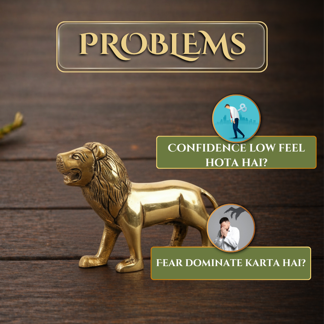 BRASS SMALL LION STATUE
