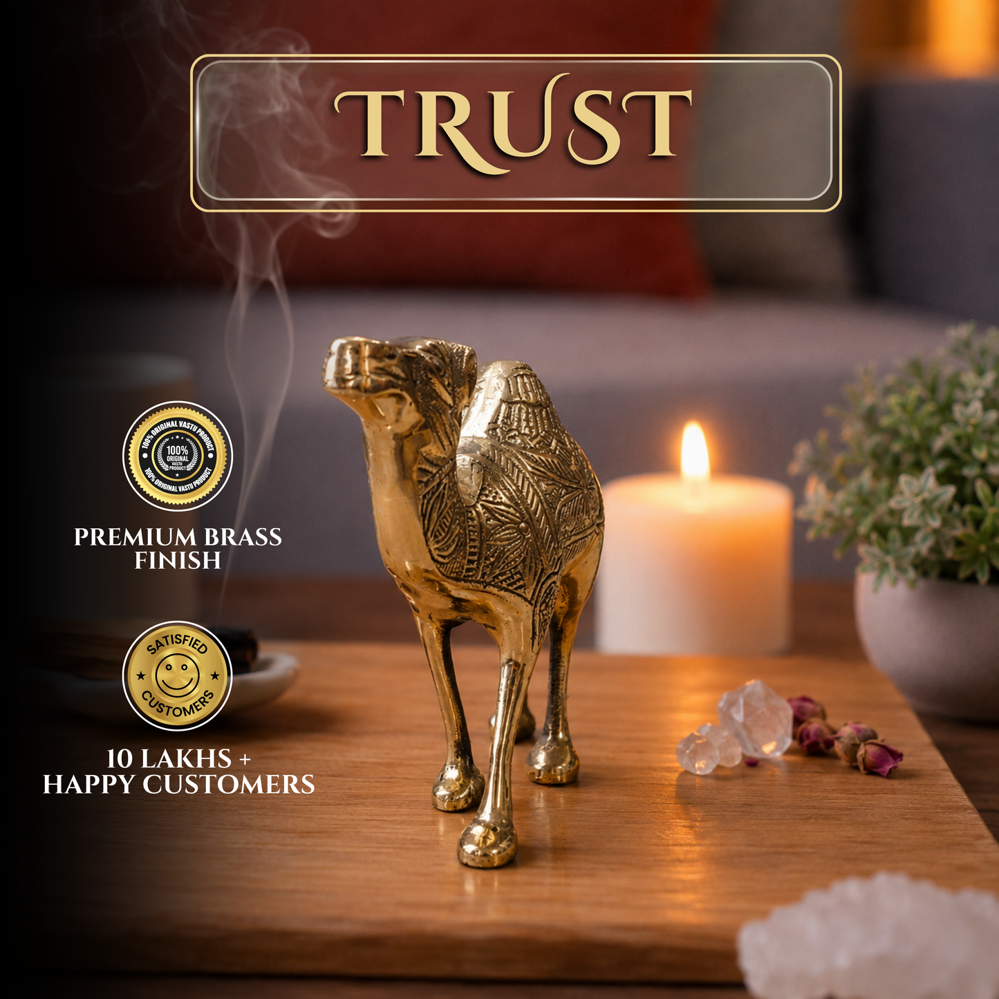 DESIGN CAMEL STATUE BRASS