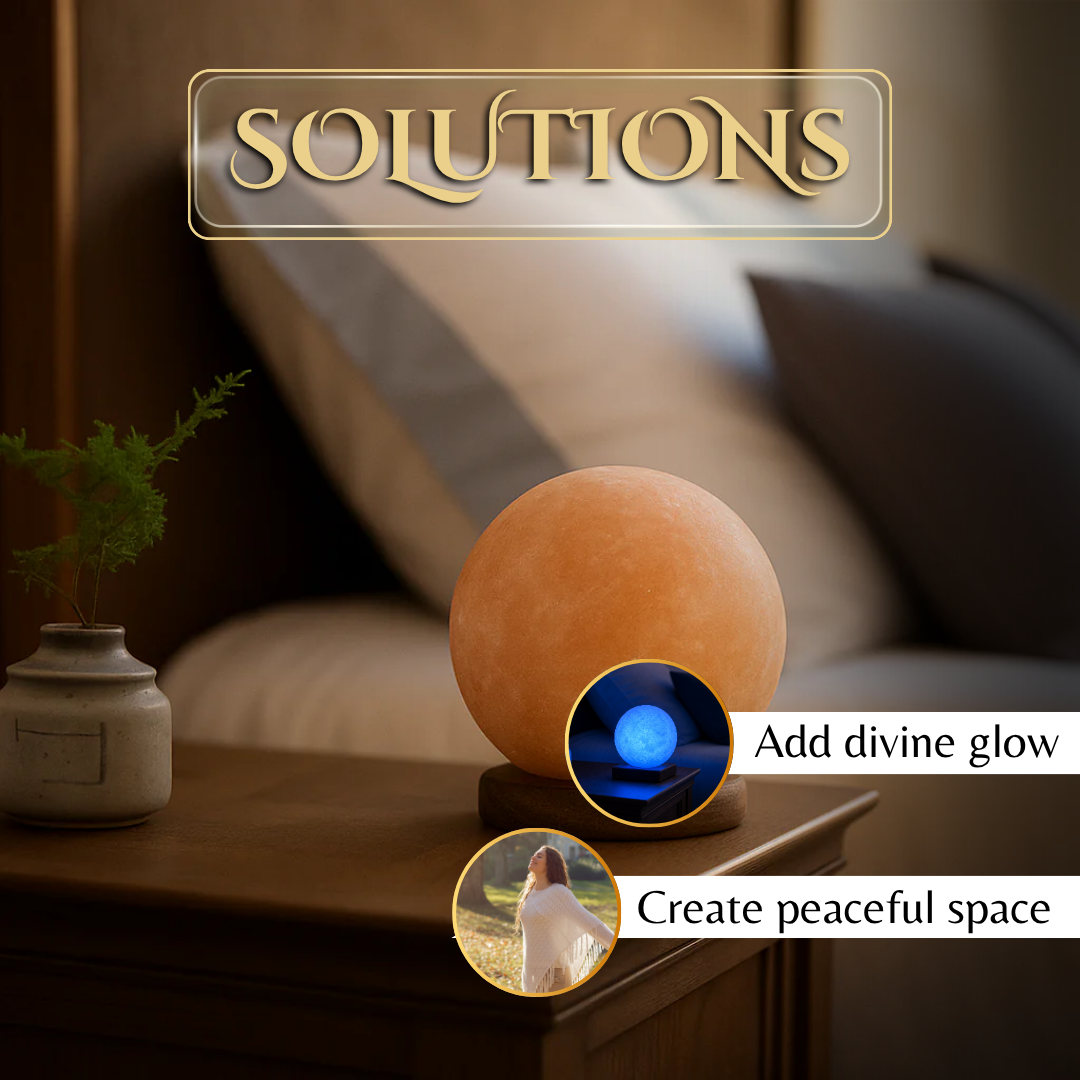 Blue Round Salt Lamp