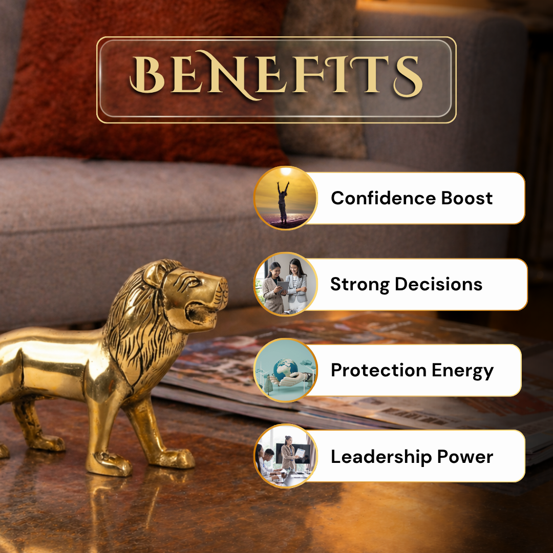 BRASS SMALL LION STATUE