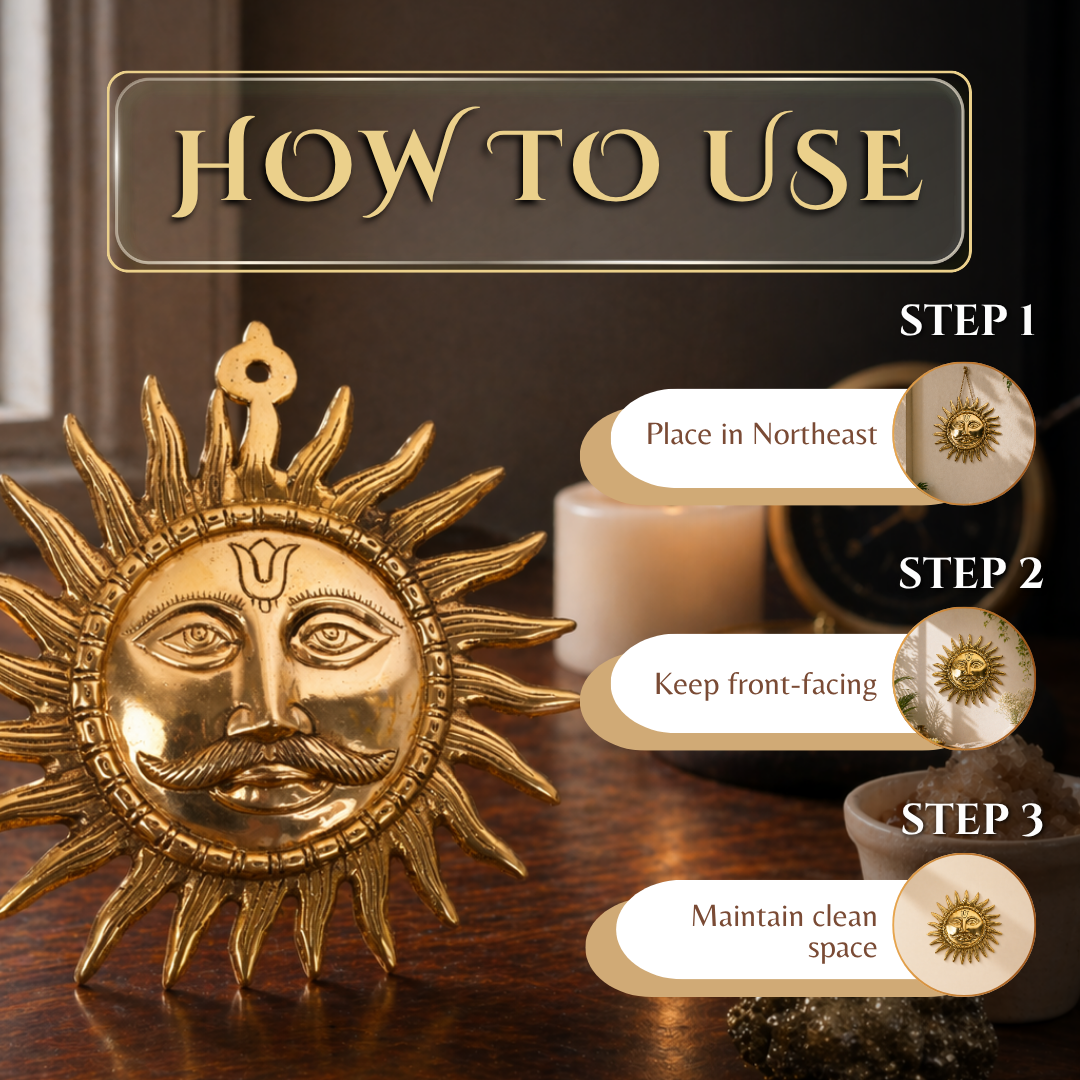 VASTU BRASS BIG SUN STATUE