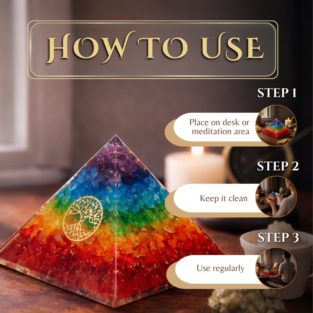 Seven Chakra Orgone Tree Pyramid
