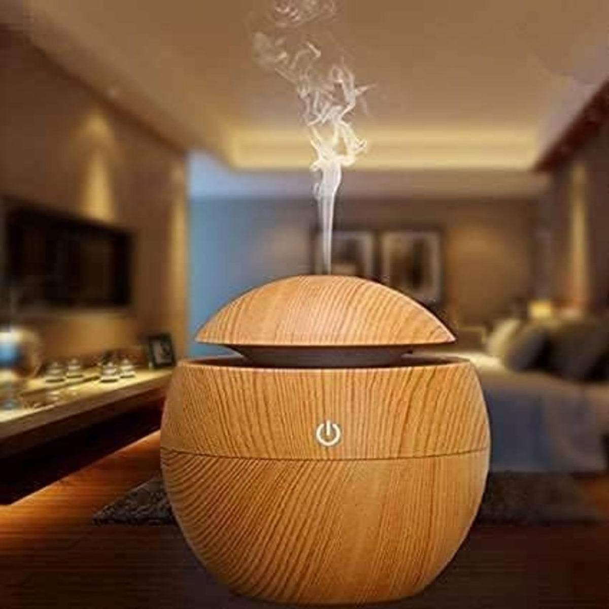 Wooden Essential Oil Diffuser & Humidifier with LED Light