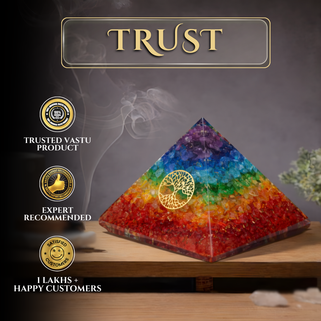 Seven Chakra Orgone Tree Pyramid