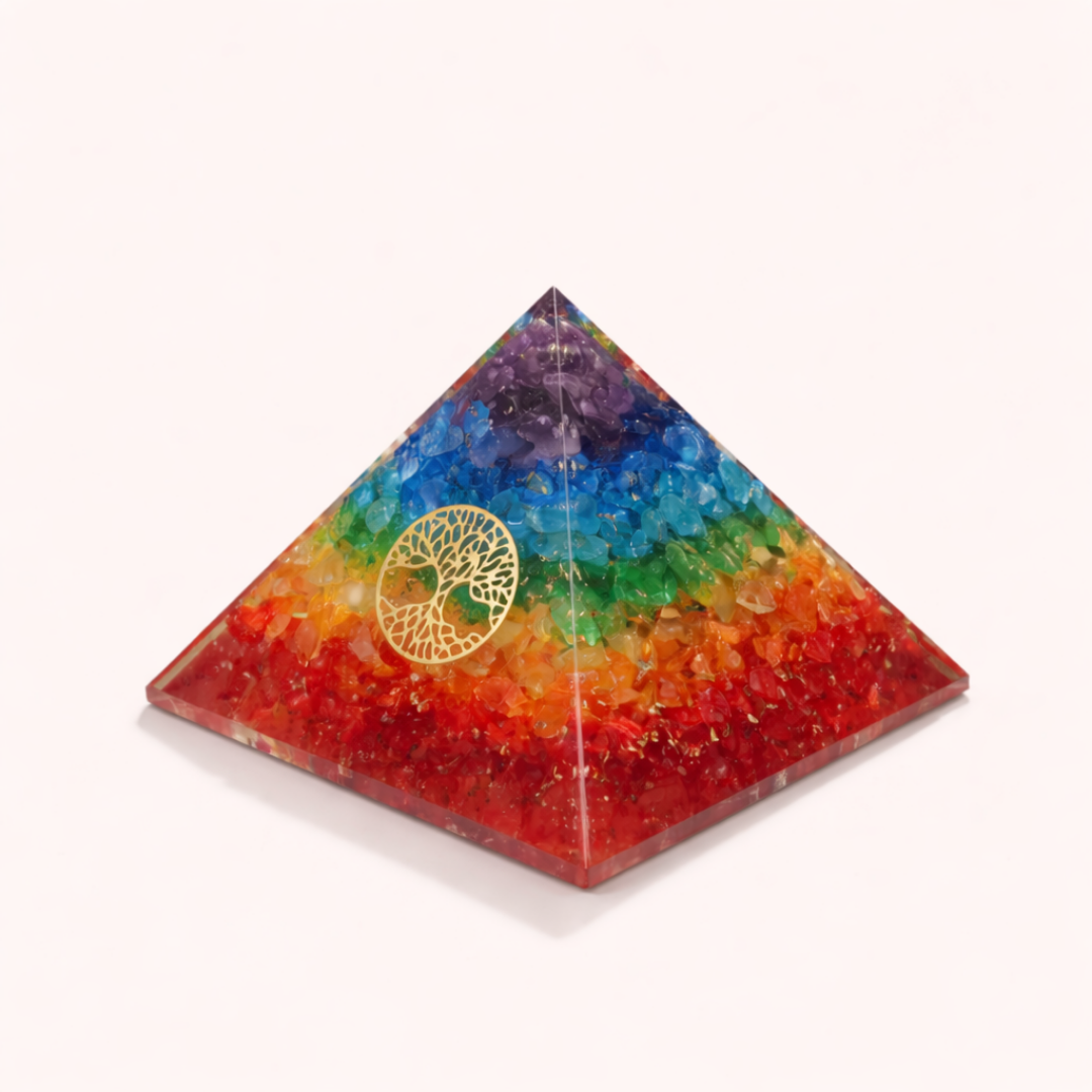Seven Chakra Orgone Tree Pyramid