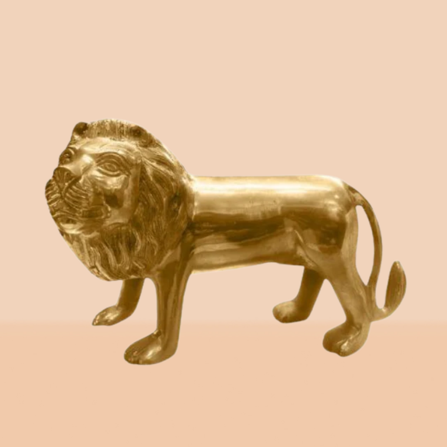 BRASS BIG LION STATUE