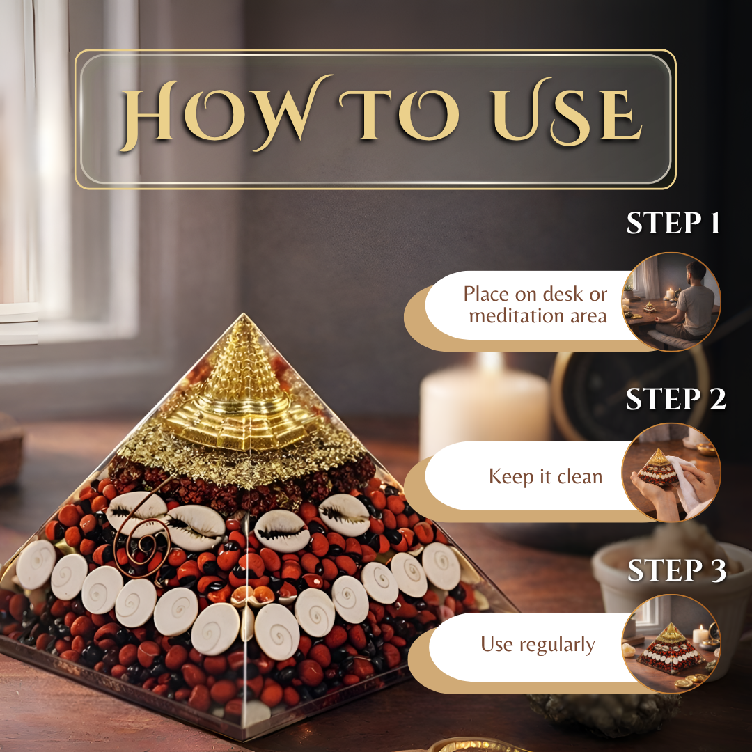 Mahalaxmi 3 Inch Crystal Pyramid