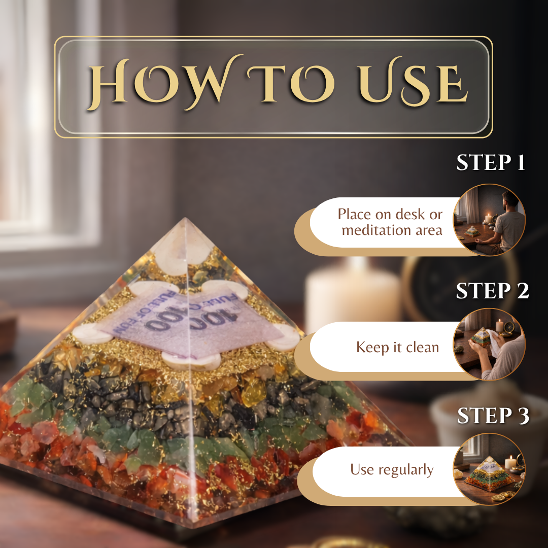 Money Magnet Crystal Pyramid