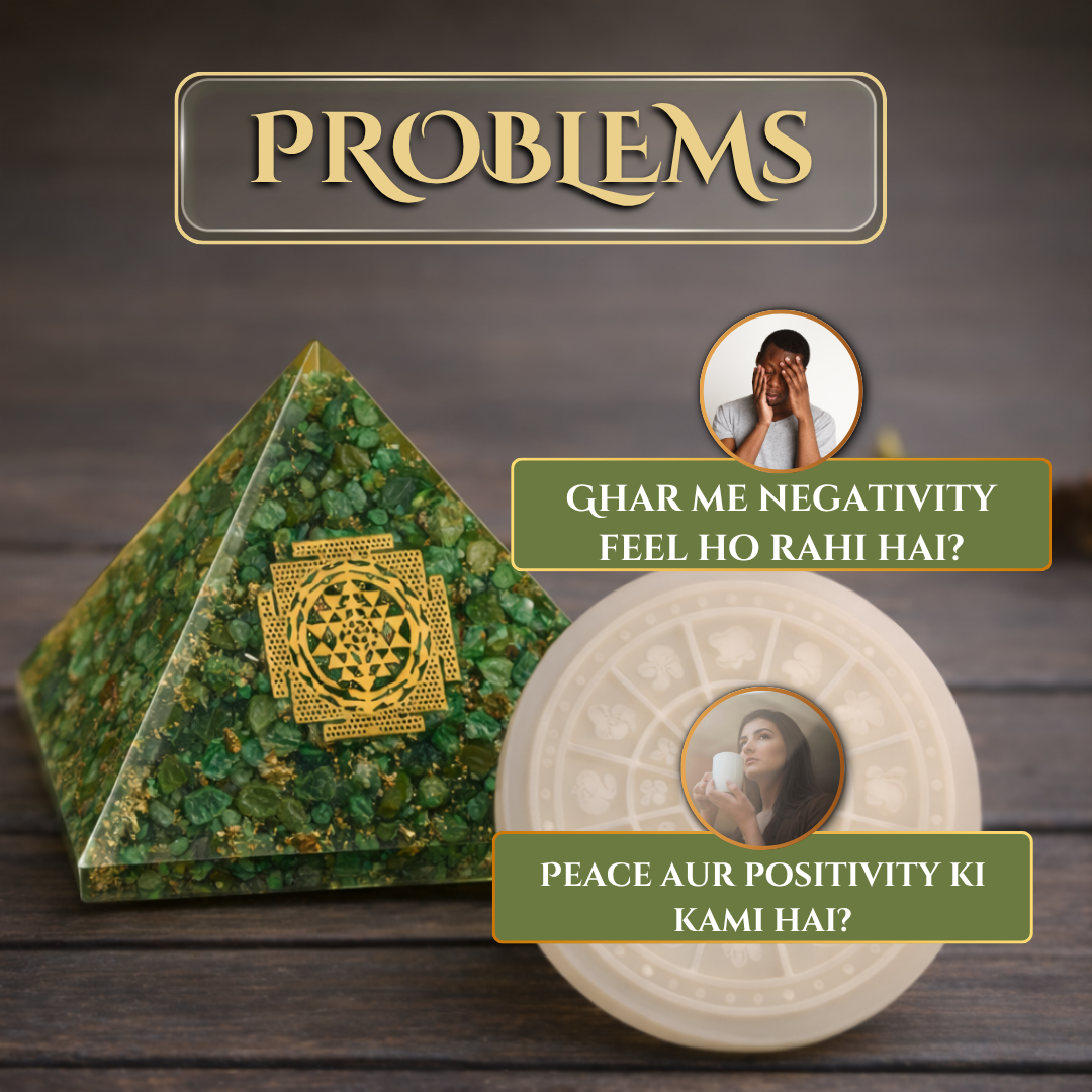 Green Mica Shree - Yantra Pyramid