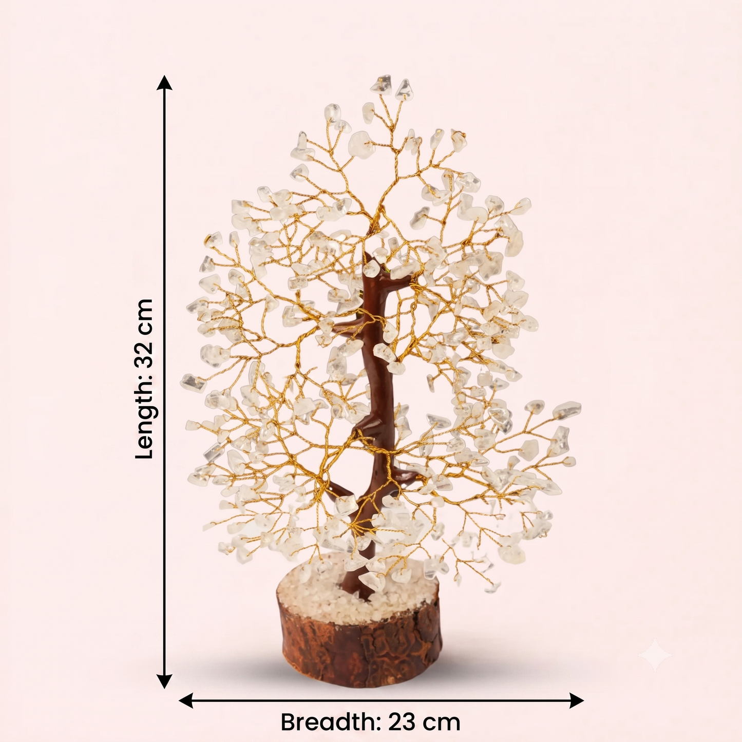 CLEAR QUARTZ TREE 300 BEADS