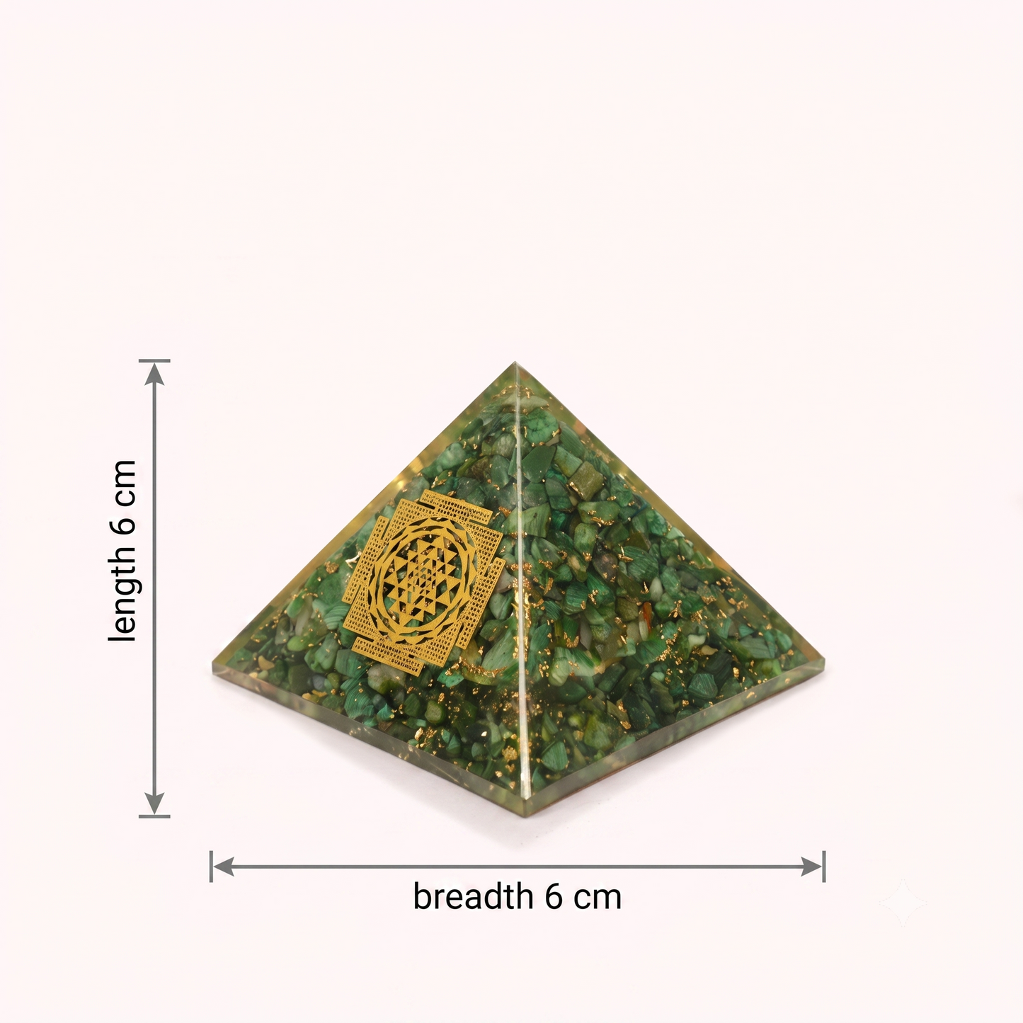 Green Mica Shree - Yantra Pyramid