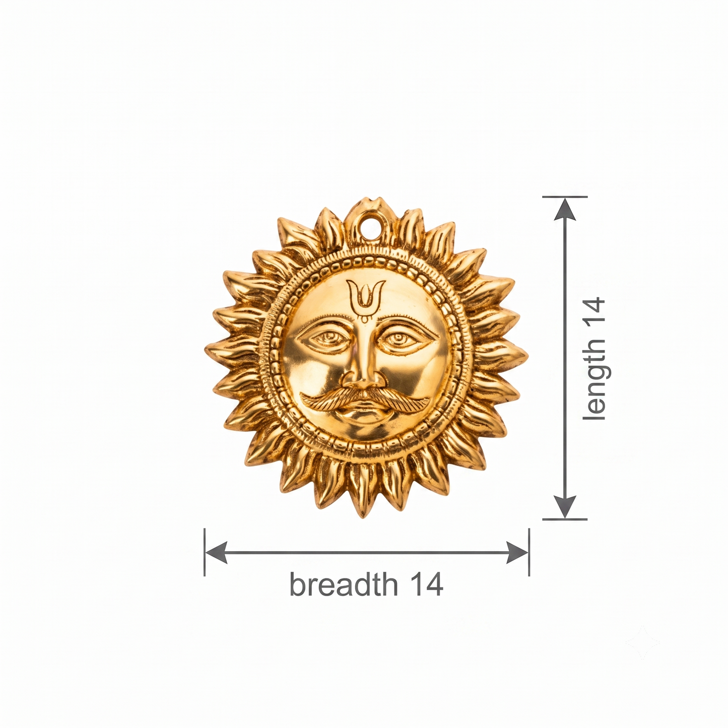BRASS SMALL SUN STATUE 01