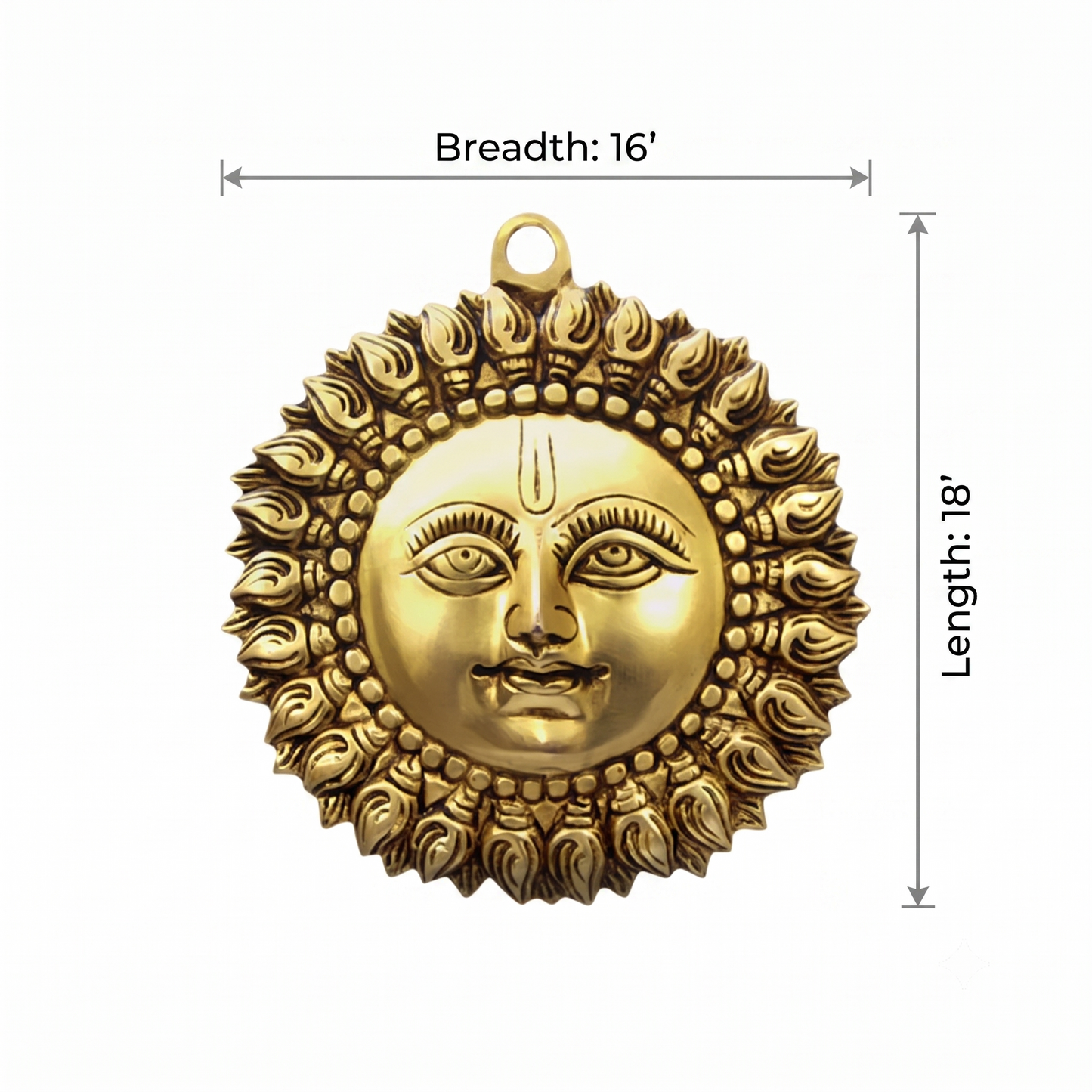 BRASS SMALL SUN STATUE