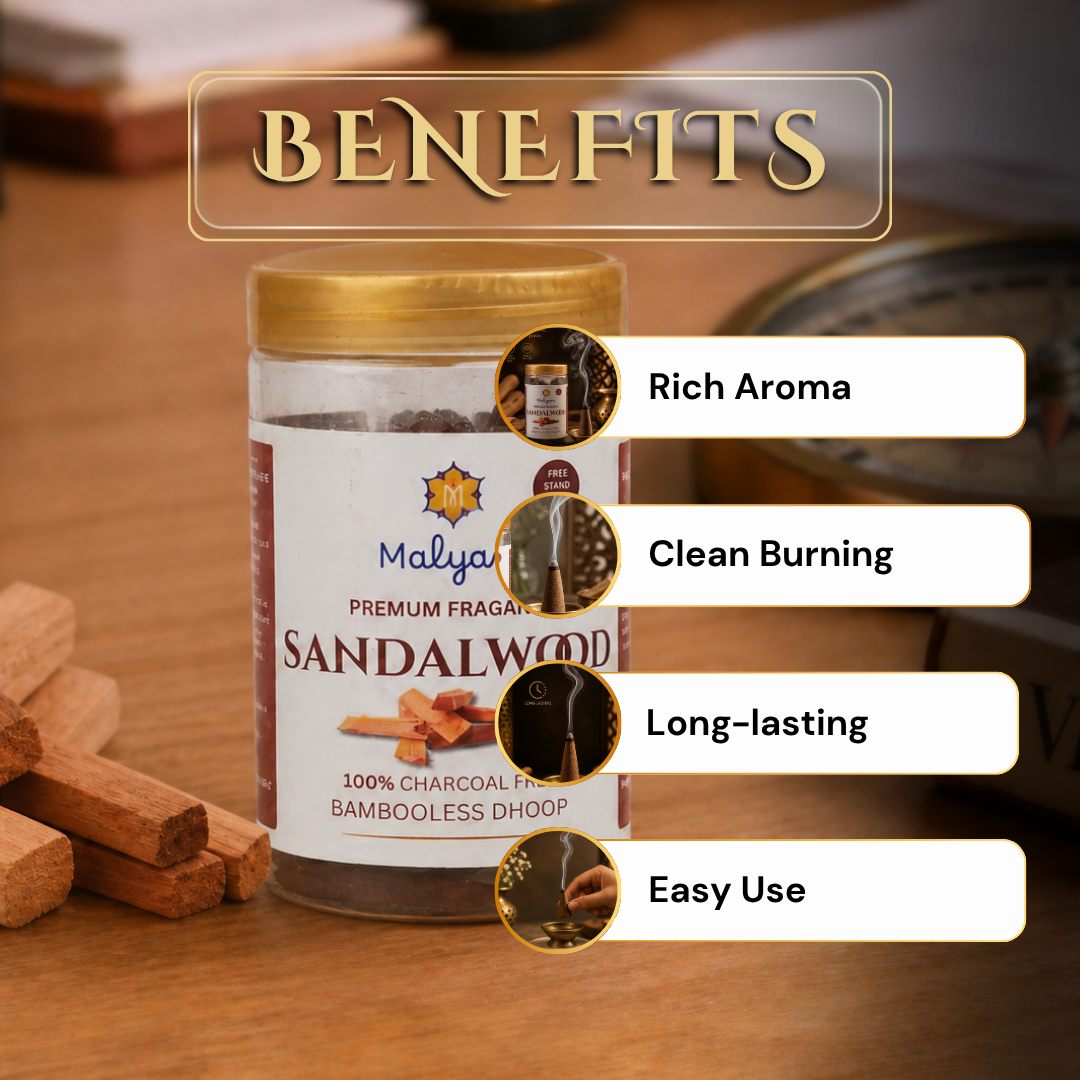 Sandalwood Premium Dhoop Cones Pack of 3