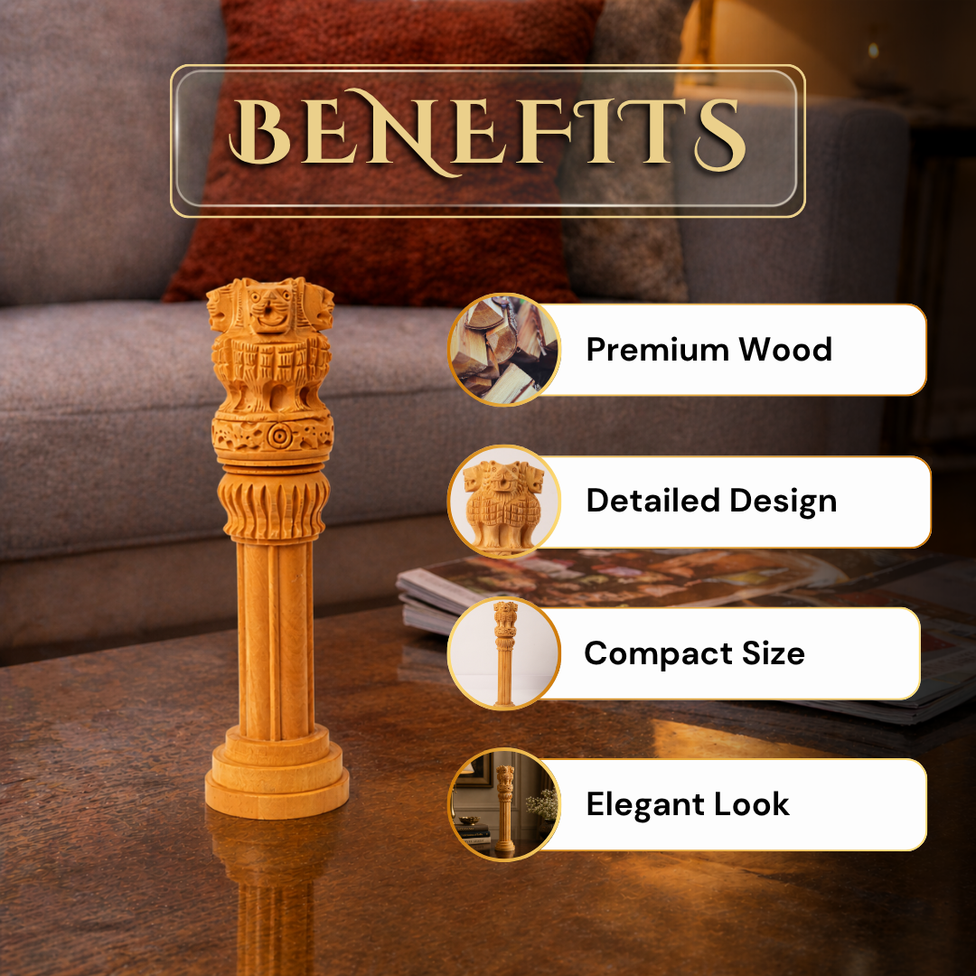 WOODEN ASHOKA PILLAR