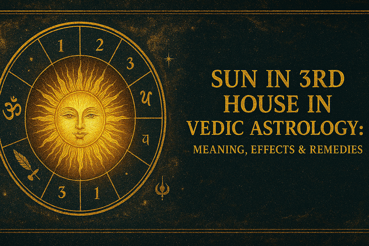Sun in 3rd House in Vedic Astrology: Meaning, Effects & Remedies