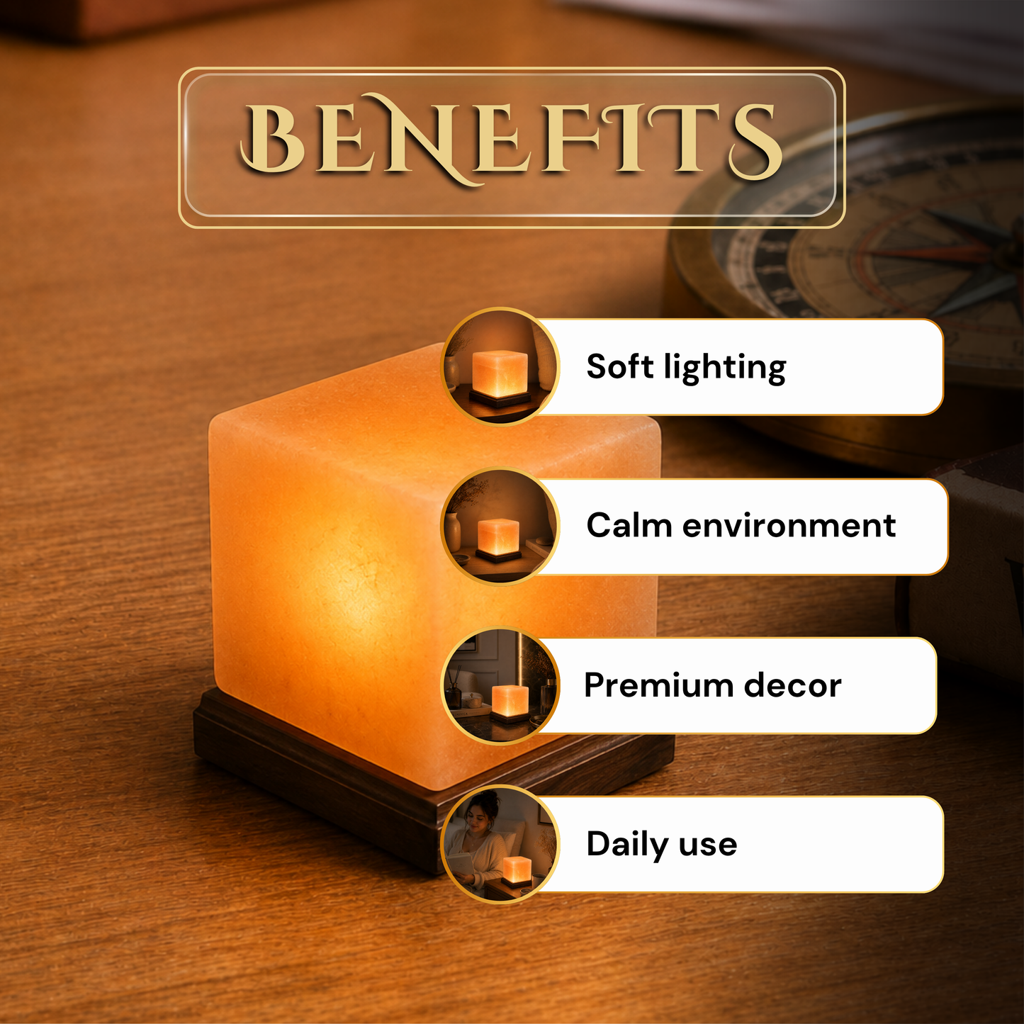 Square Salt Lamp
