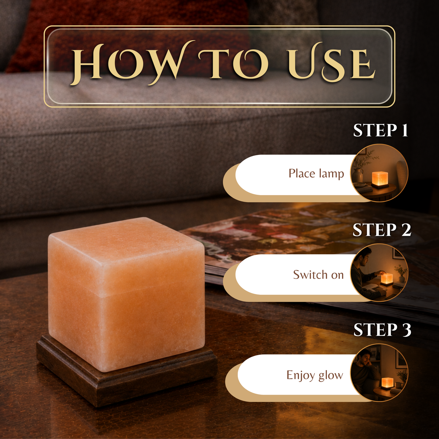 Square Salt Lamp