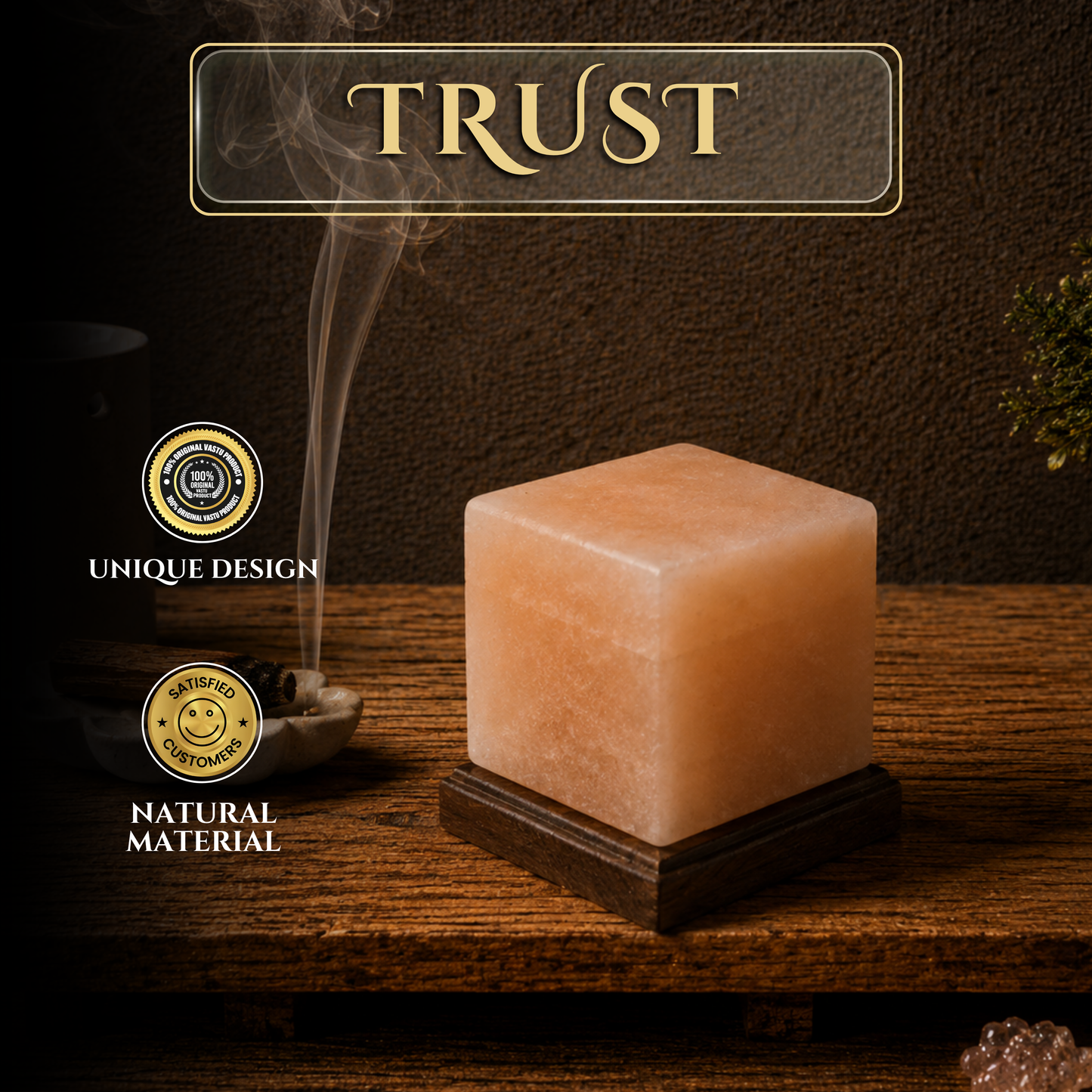 Square Salt Lamp