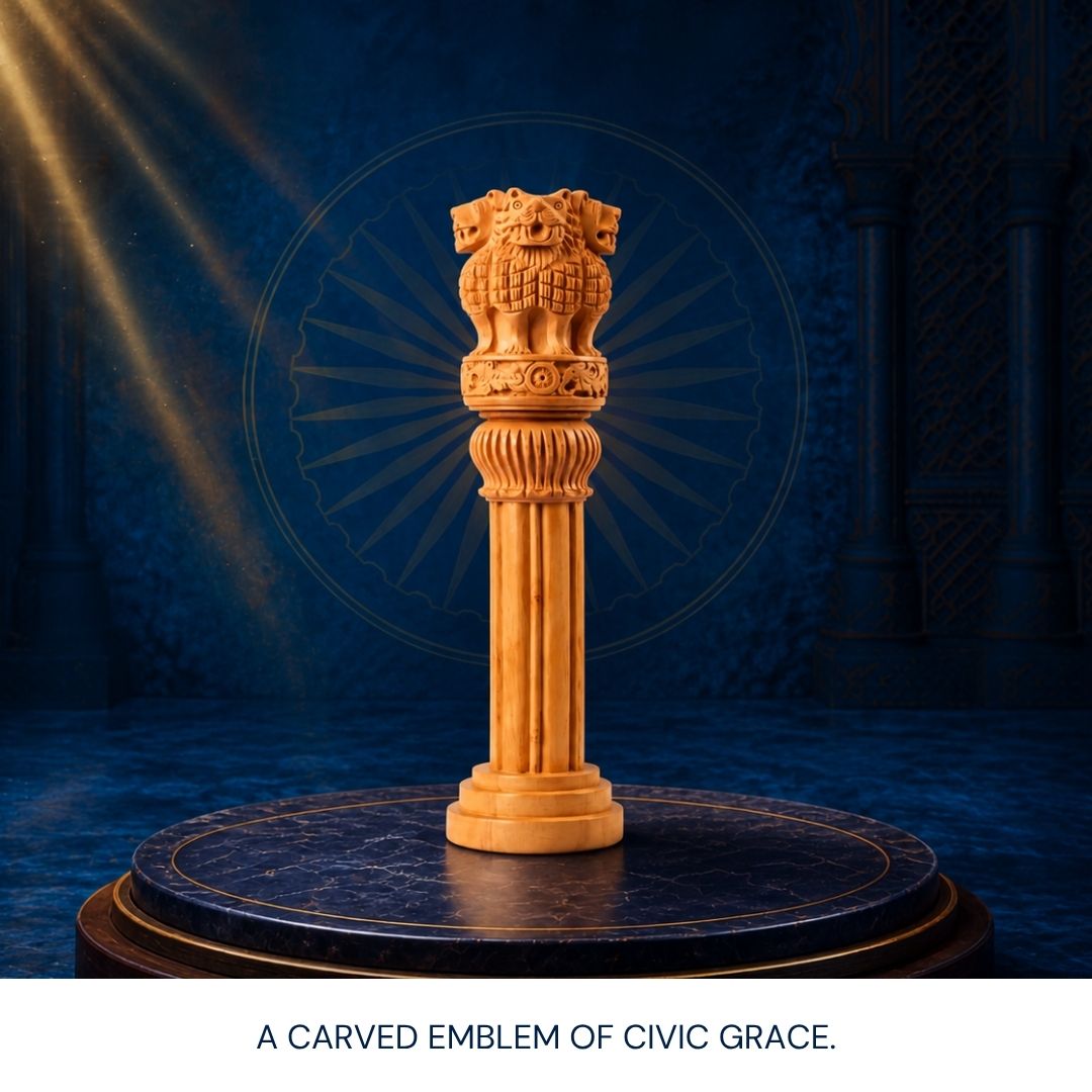 WOODEN ASHOKA PILLAR