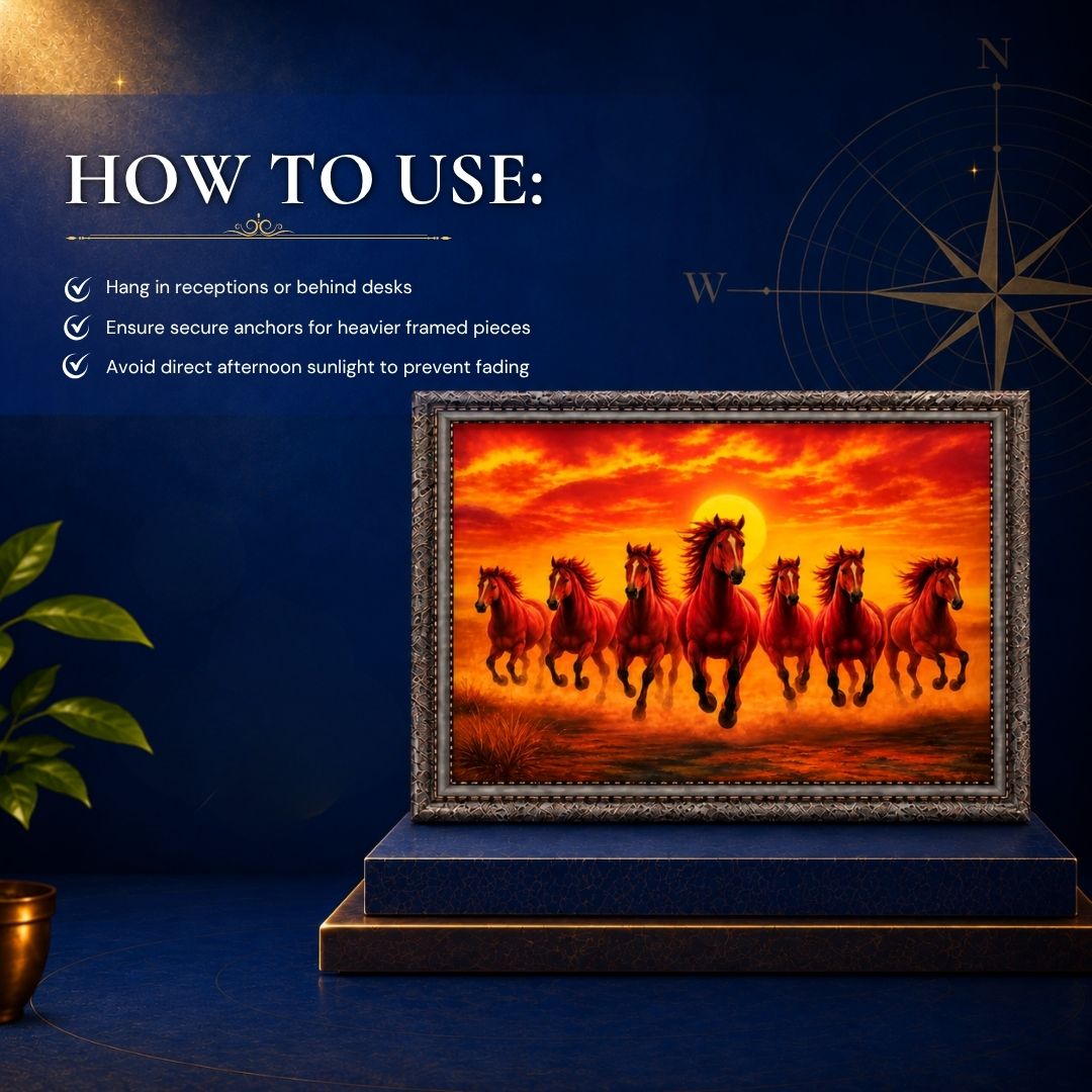 Seven Horses Red Painting