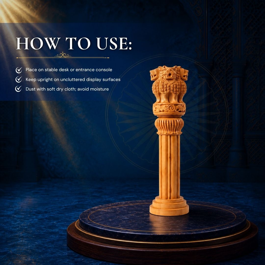 WOODEN ASHOKA PILLAR