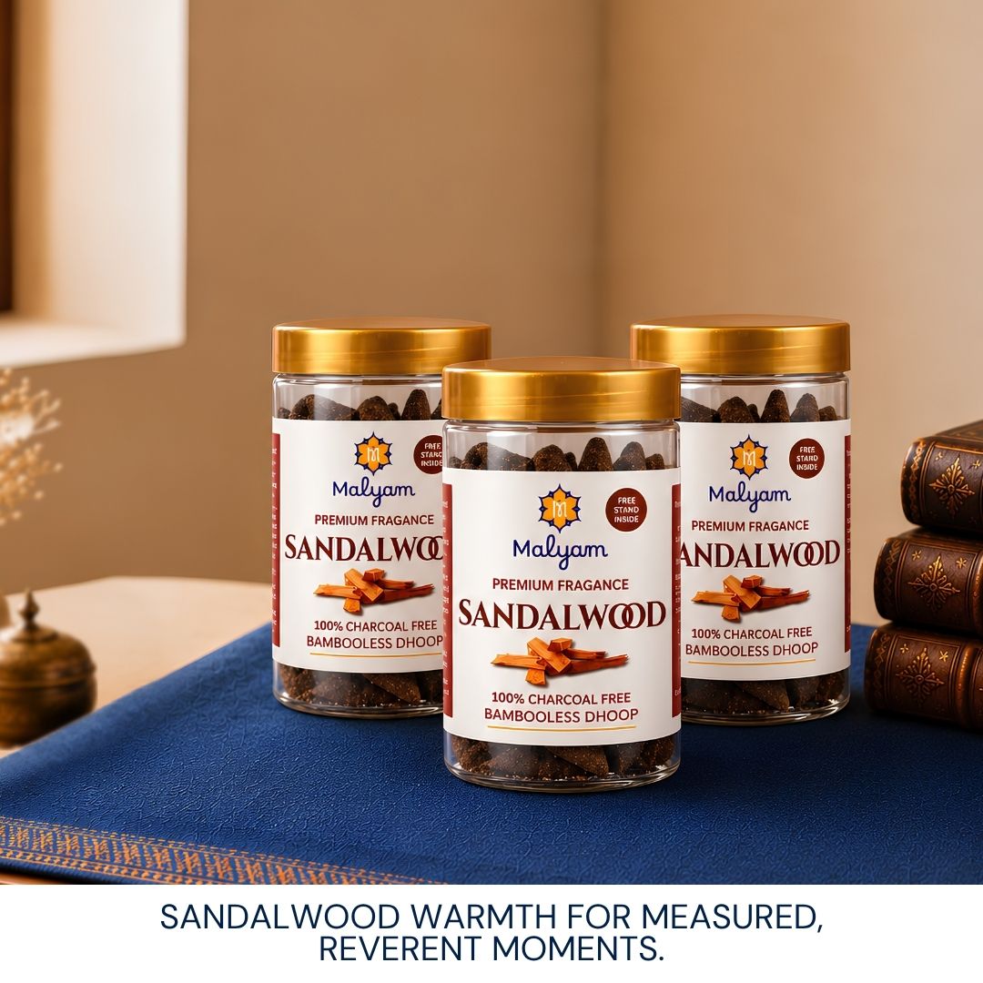 Sandalwood Premium Dhoop Cones Pack of 3