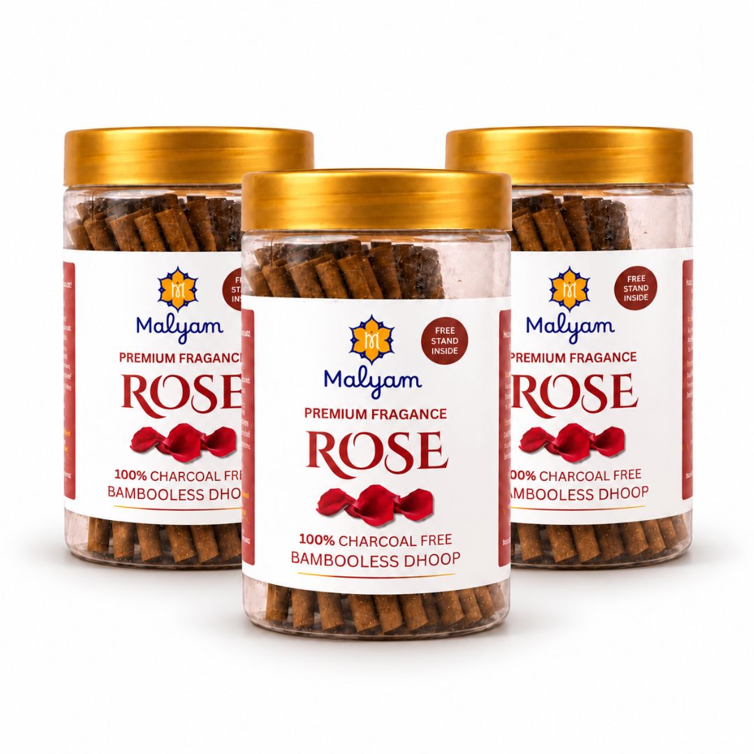 Rose Dhoop Sticks – Pack of 3 (Bambooless)