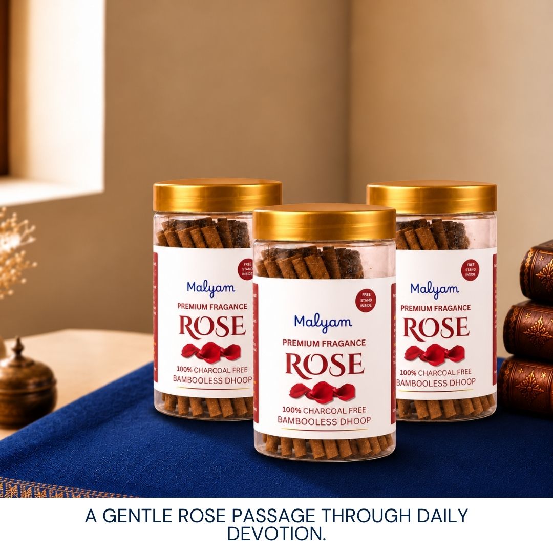 Rose Dhoop Sticks – Pack of 3 (Bambooless)