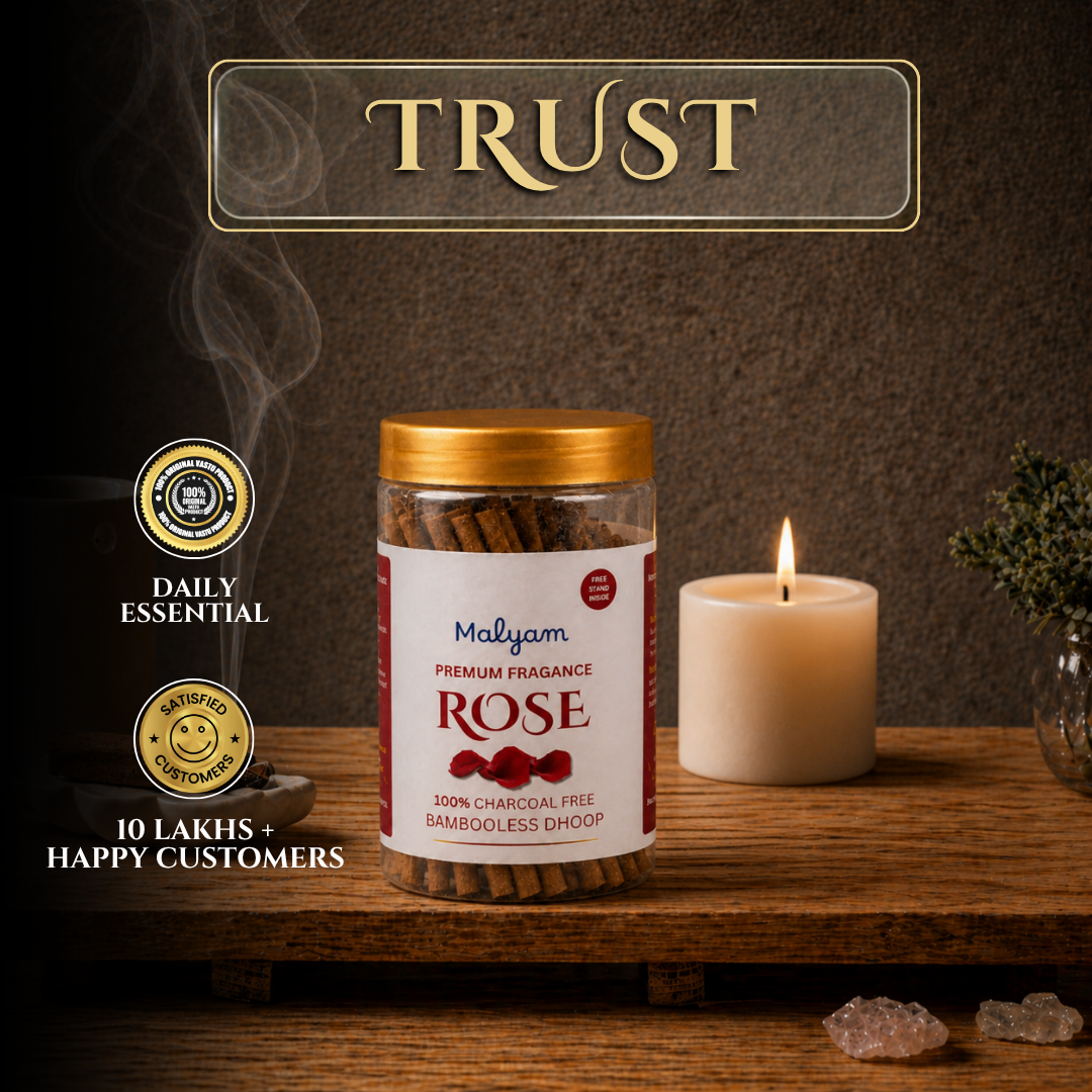 Rose Dhoop Sticks – Pack of 3 (Bambooless)