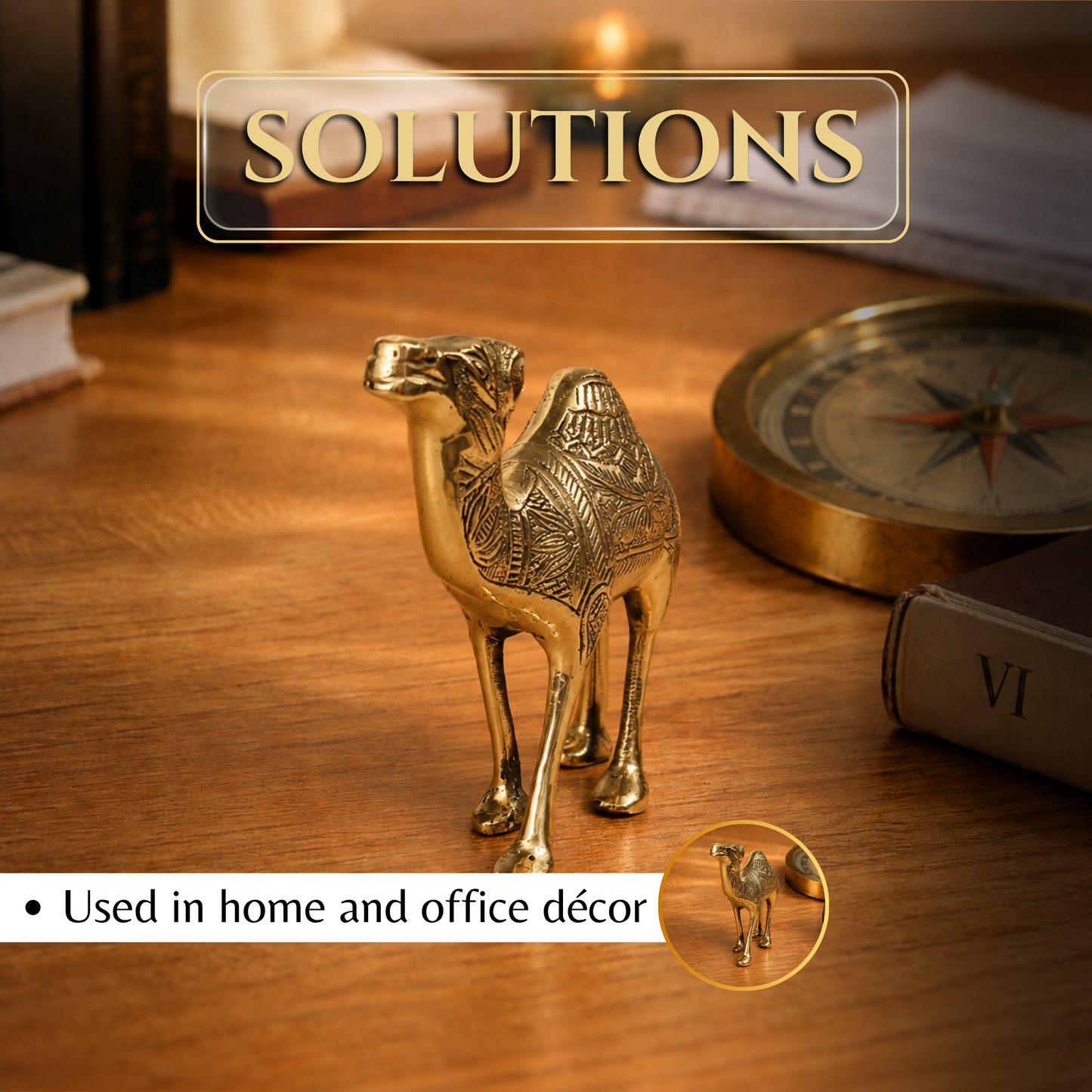 DESIGN CAMEL STATUE BRASS