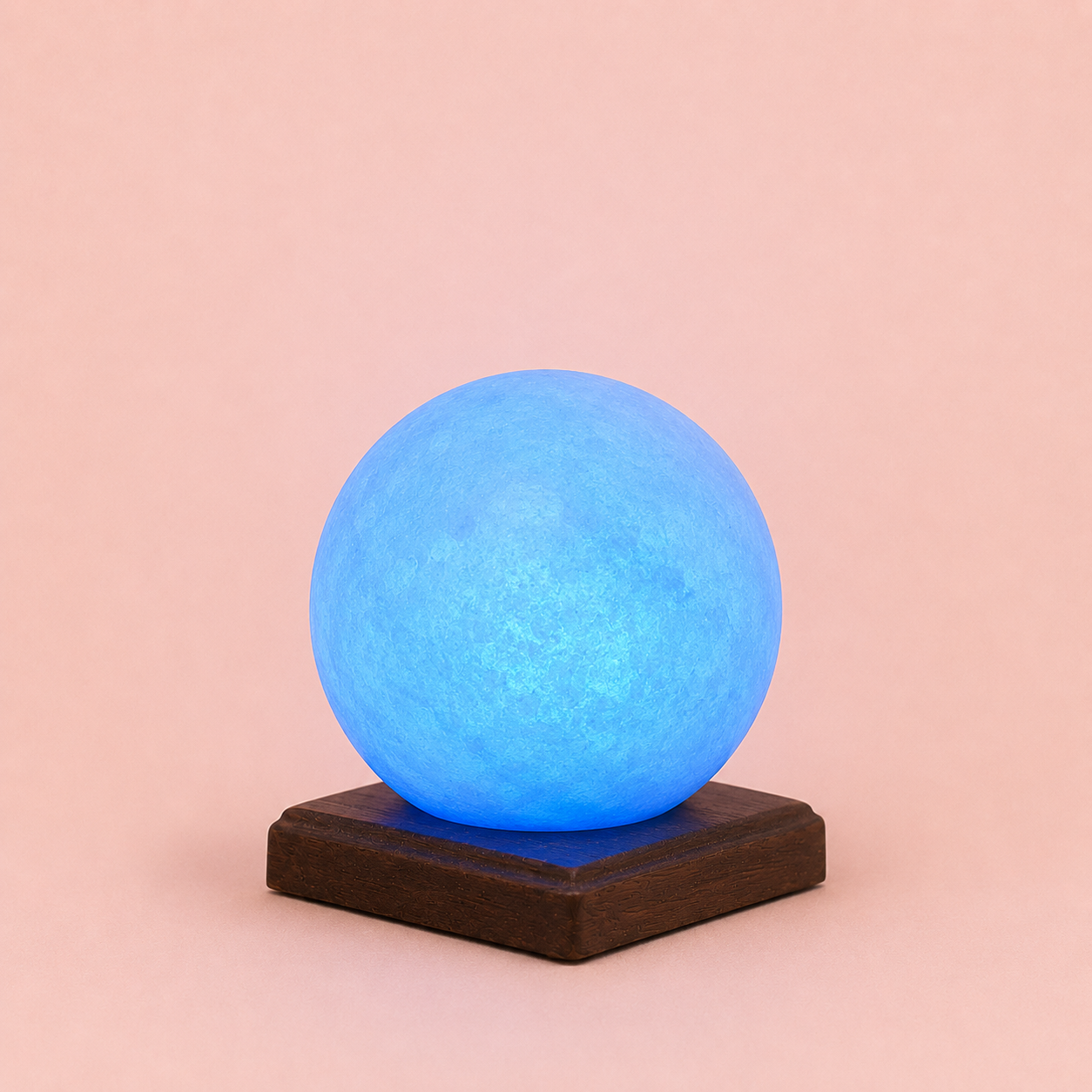 Blue Round Salt Lamp