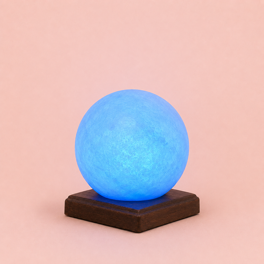 Blue Round Salt Lamp
