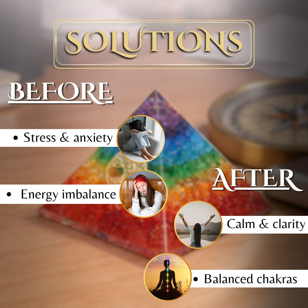 Seven Chakra Orgone Tree Pyramid