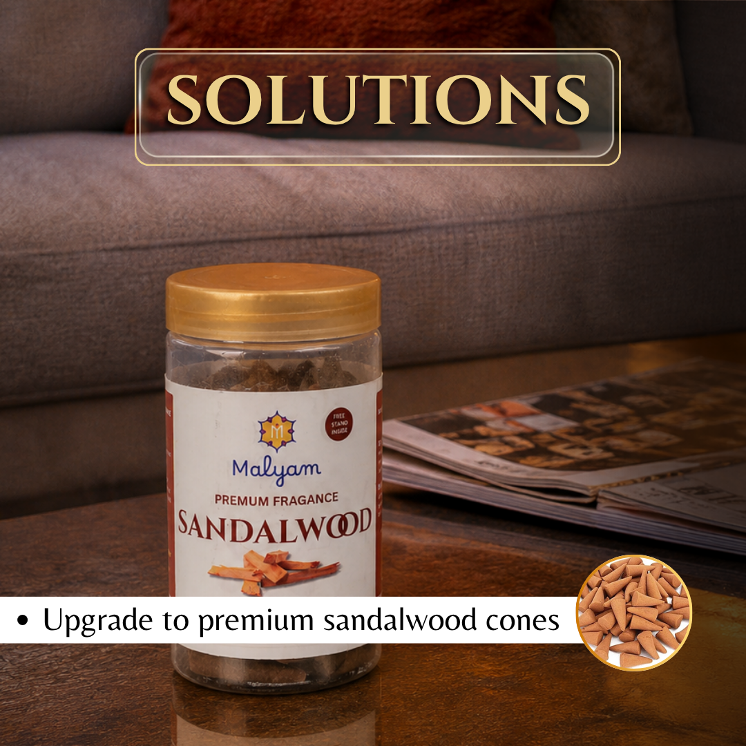 Sandalwood Premium Dhoop Cones Pack of 3
