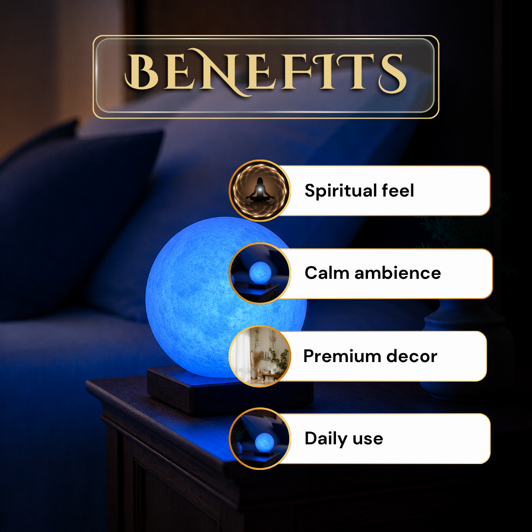 Blue Round Salt Lamp