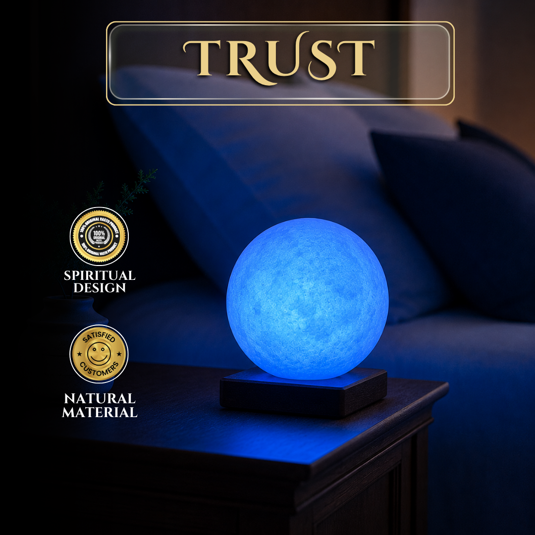Blue Round Salt Lamp