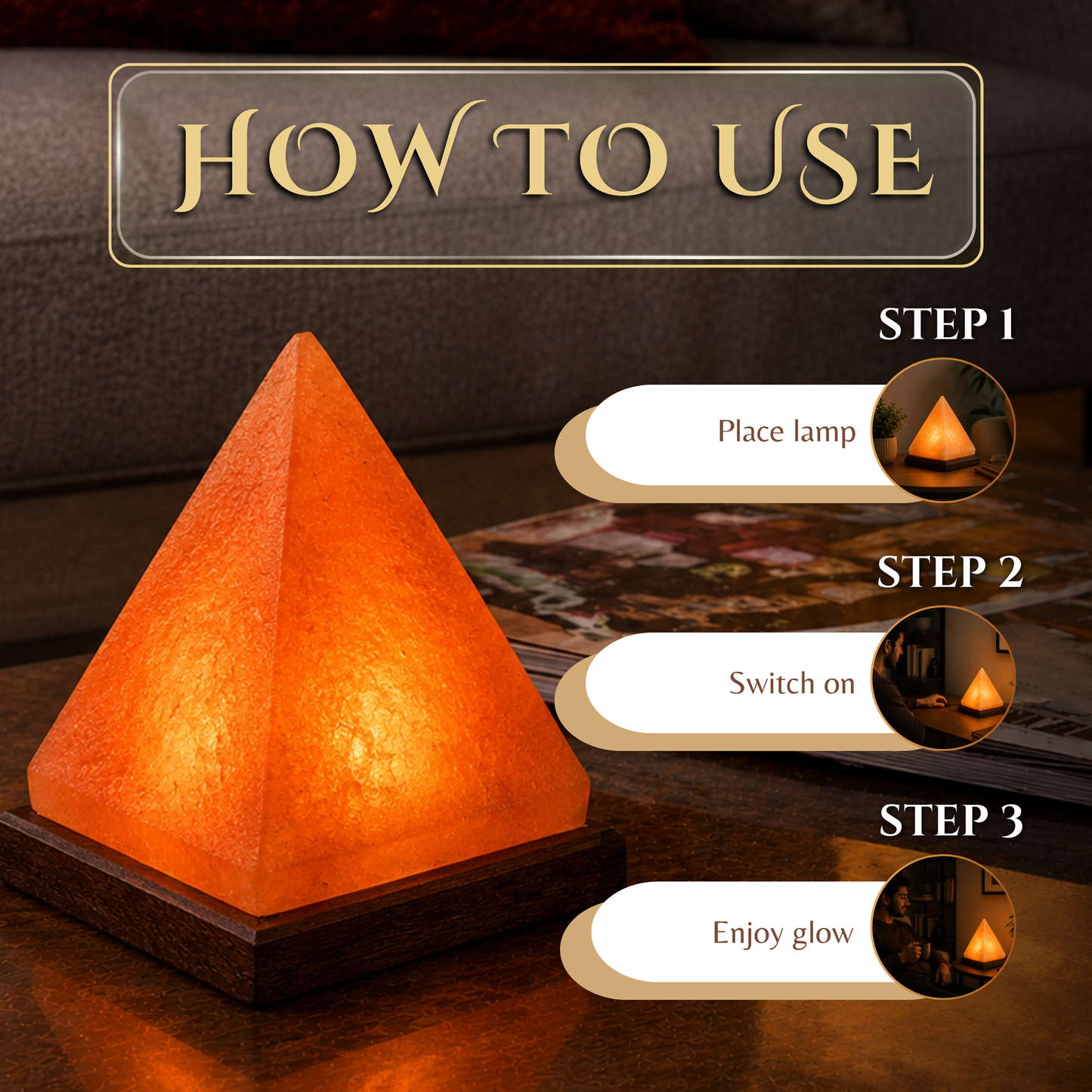 Triangle Salt Lamp