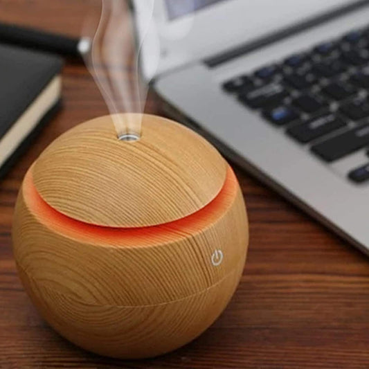 Wooden Essential Oil Diffuser & Humidifier with LED Light